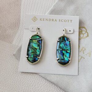 Kendra Scott Faceted Elle Earrings | Abalone Gold